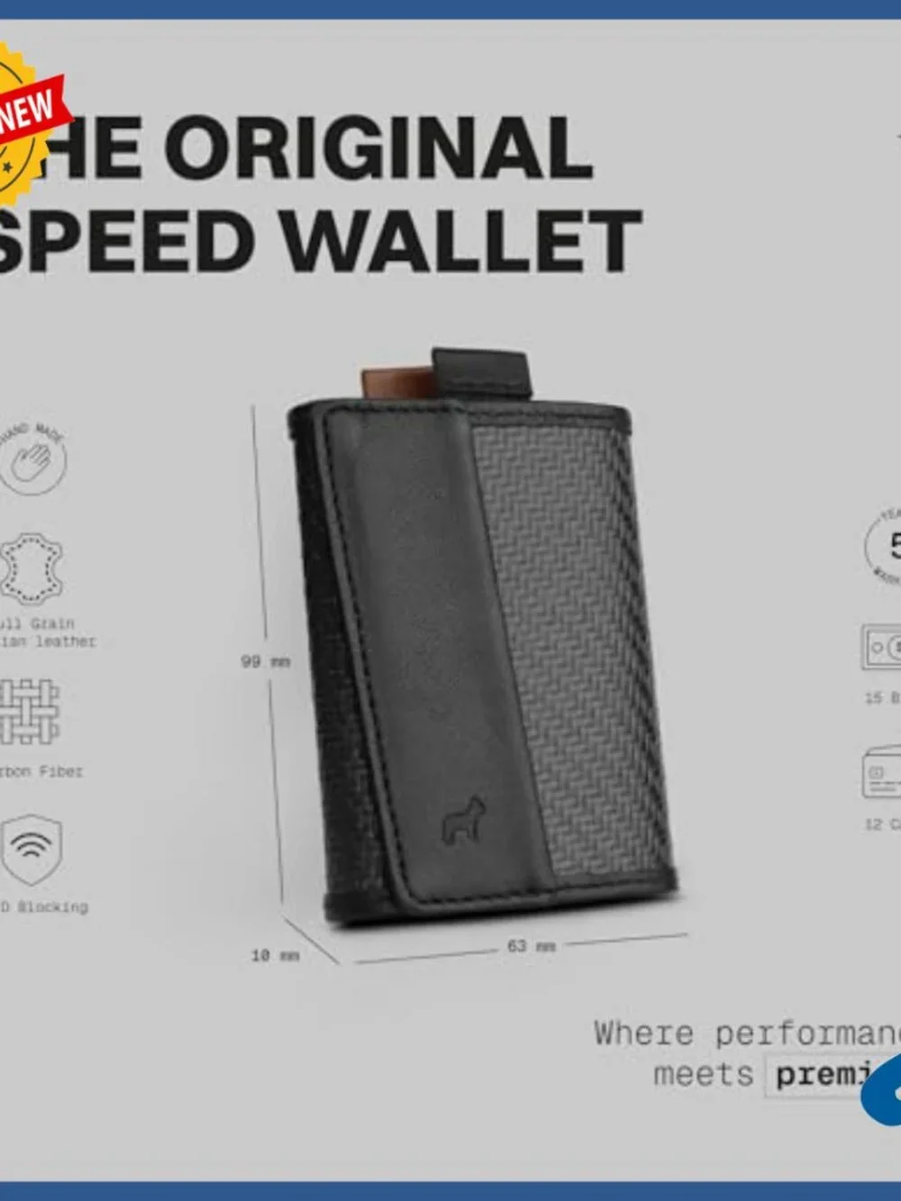 Ultra-Slim RFID Blocking Front Pocket Wallet Minimalist Card Holder